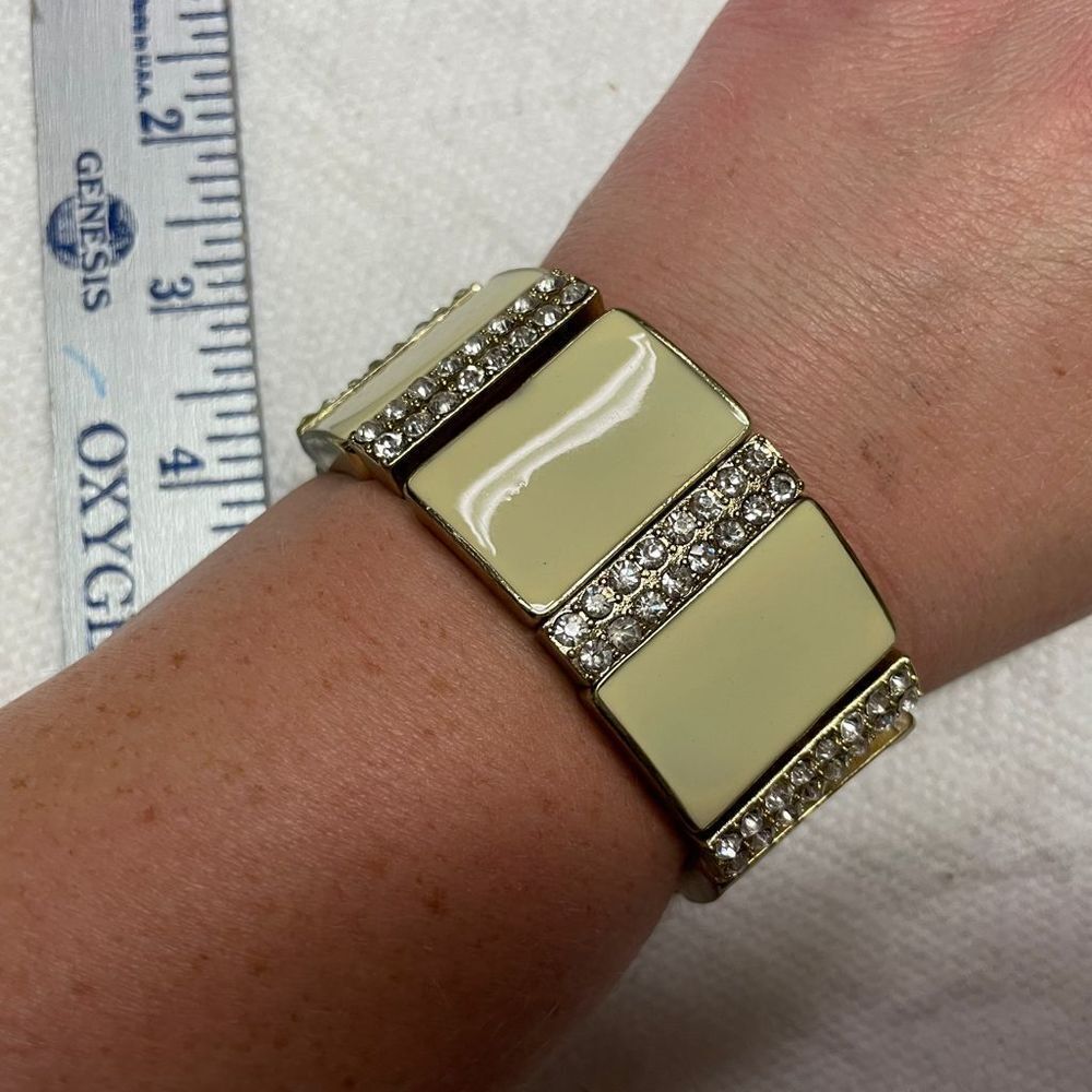 Gold sparkly rhinestone cuff stretchy​